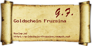 Goldschein Fruzsina névjegykártya
