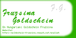 fruzsina goldschein business card
